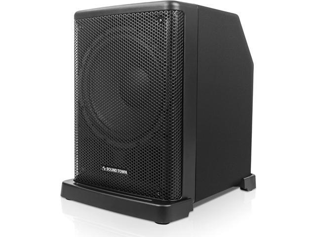 Sound Town Pair of Portable Column Speaker System, with Two Powered Subwoofers, Two Column Speakers, Three Handheld Microphones (CARPO-L2MKT3)
