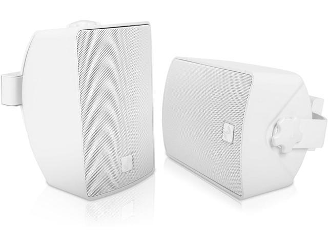 Sound Town Commercial Restaurant Bluetooth Amplifier + Surface-Mount Speaker Set, with One 2-Zone 70V/100V Amplifier with Bluetooth, 4 x 4.5-Inch...