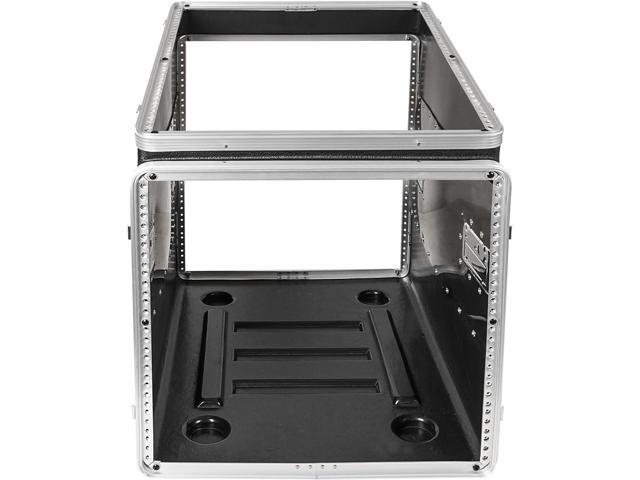 Sound Town Lightweight and Compact 10U ATA ABS Rack Case, with Slant Mixer Top, 24.5' Depth, 12U Top and 10U Side Spaces (STMR-A12X10U)