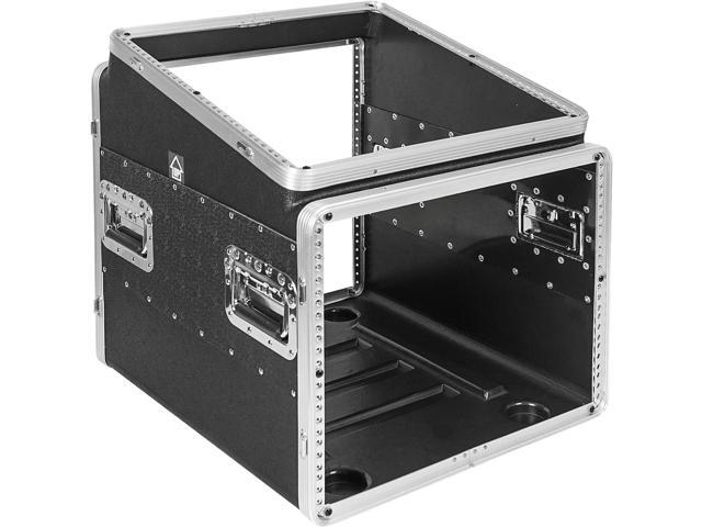 Sound Town Lightweight and Compact 8U ATA ABS Rack Case, with Slant Mixer Top, 21' Depth, 10U Top and 8U Side Spaces (STMR-A10X8U)