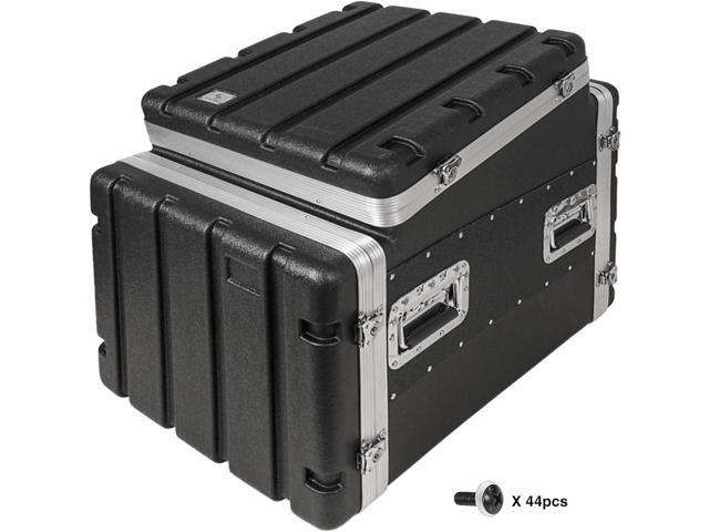 Sound Town Lightweight and Compact 8U ATA ABS Rack Case, with Slant Mixer Top, 21' Depth, 10U Top and 8U Side Spaces (STMR-A10X8U)