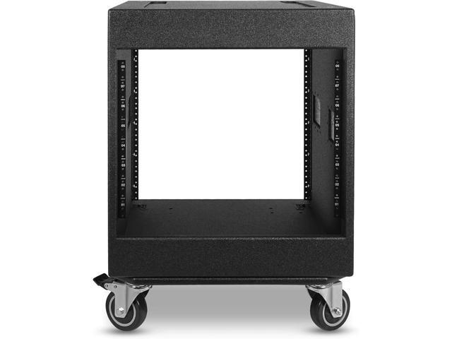 Sound Town 12U PA/DJ Rack/Road Case with 12-Space, Industry-Grade Plywood with Polyurea Coating, Rain Cover, Casters, 21.7' Rackable Depth - Pro...