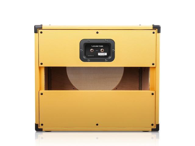 Sound Town 1 x 12' Empty Guitar Speaker Cabinet, with Birch Plywood Construction, Orange Tolex, Wheat Cloth Grill, Compatible with...