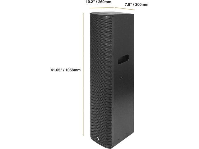 Sound Town High-Power Powered Column Line Array Speaker with 6x5-Inch Woofers, Dual Compression Drivers, Class-D w/DSP, TWS, Birch Plywood, Wall...