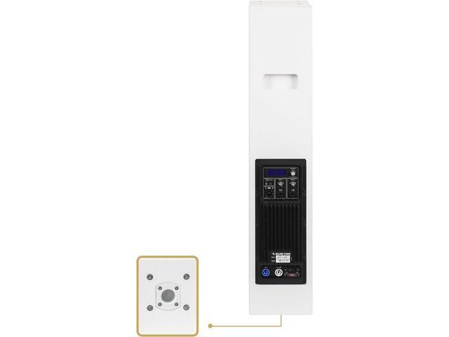 Sound Town High-Power Powered Column Line Array Speaker with 6x5-Inch Woofers, Dual Compression Drivers, Class-D w/DSP, TWS, Birch Plywood, Wall...