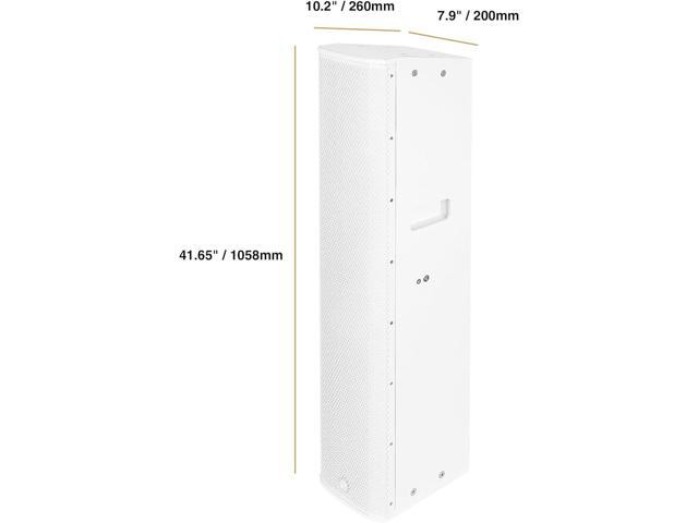 Sound Town High-Power Powered Column Line Array Speaker with 6x5-Inch Woofers, Dual Compression Drivers, Class-D w/DSP, TWS, Birch Plywood, Wall...