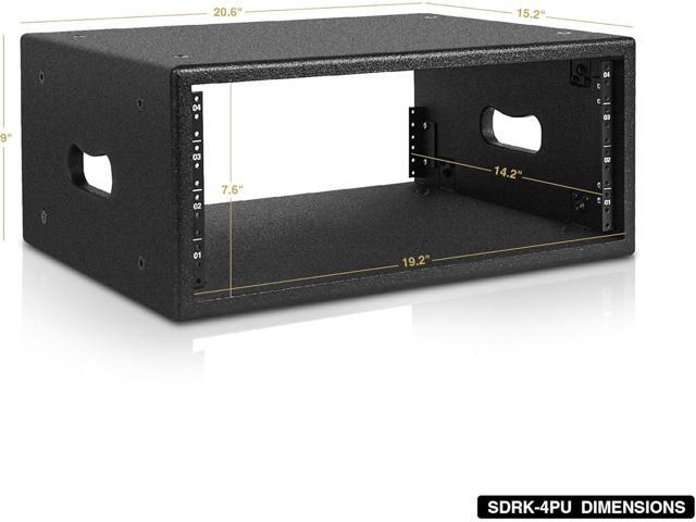 Sound Town 4U Studio Rack with 4-Space  Baltic Birch 0.7  (18mm)Plywood with Polyurea Coating  for Recording Room  Home Studio (SDRK-4PU) - image 3