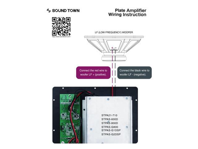 Sound Town Class-D Plate Amplifier 800W Continuous w/Low-Pass Filter for PA DJ Subwoofer Cabinets (STPAS-G2DSP)