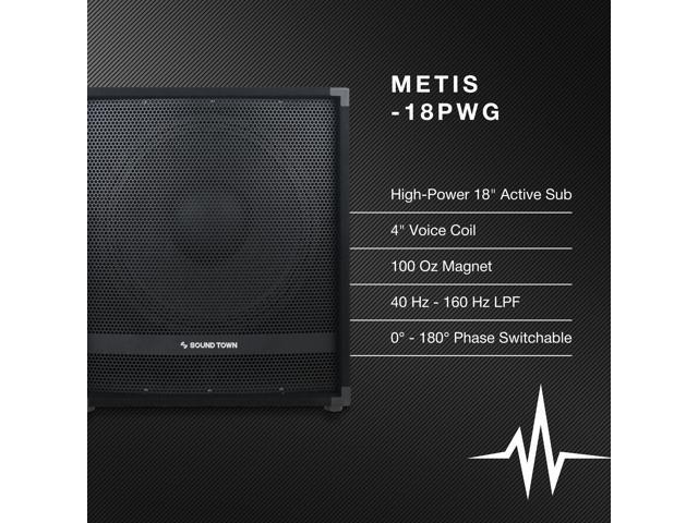 Sound Town METIS-18PWG-PAIR 18 Powered Subwoofers (Pair) Class-D Amplifier - image 6