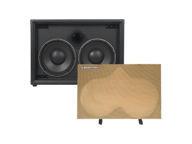 Sound Town 2 x 10 400W Bass Cabinet w/Horn, 8-ohm, 50oz Magnet, 3 Voice Coil, Birch Plywood, Black Tolex (BGC210BK)