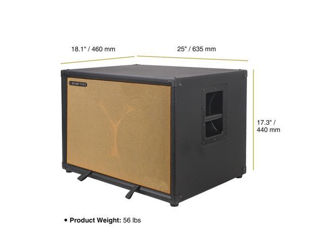 Sound Town 2 x 10 400W Bass Cabinet w/Horn, 8-ohm, 50oz Magnet, 3 Voice Coil, Birch Plywood, Black Tolex (BGC210BK)