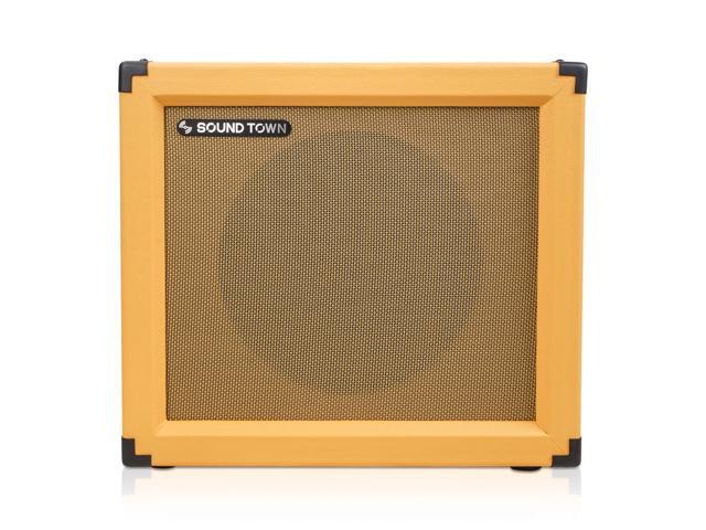 Sound Town 1 x 12' 65W Open-back Guitar Speaker Cabinet, Birch Plywood, Orange Tolex, Wheat Cloth Grille (GUC112OBOR)