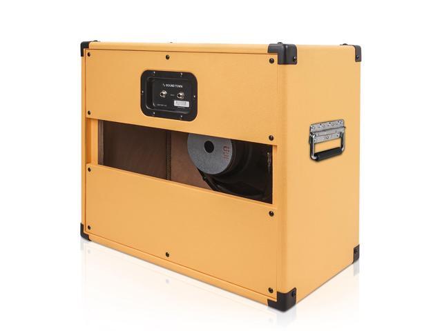 Sound Town 1 x 12' 65W Open-back Guitar Speaker Cabinet, Birch Plywood, Orange Tolex, Wheat Cloth Grille (GUC112OBOR)