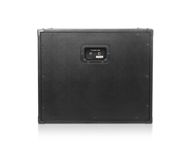 Sound Town 1 x 12 65W Guitar Speaker Cabinet with Birch Plywood Construction, Black Tolex, Wheat Cloth Grille (GUC112BK)