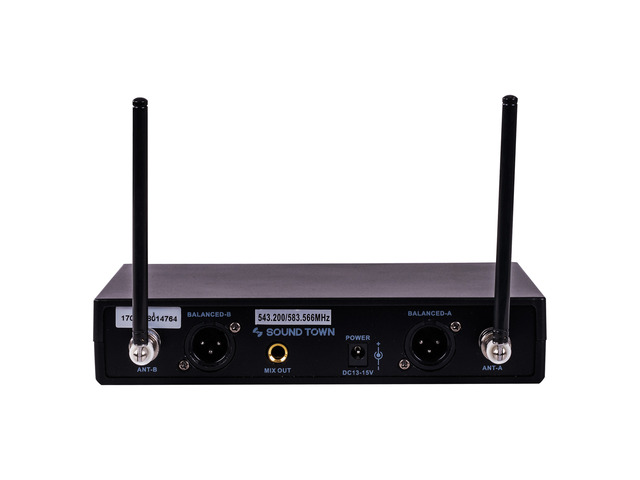 Sound Town SWM10-U2HH Professional Dual-Channel UHF Wireless Microphone System with 2 Handheld Mics, for Church, Business Meeting, Outdoor Wedding...