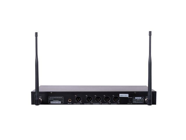 Sound Town 200-Channel Rack Mountable Professional UHF Wireless Microphone System with Metal Receiver, 4 Lavalier Mics, 4 Bodypack Transmitters...