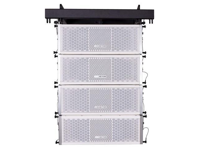 Sound Town ZETHUS Series Line Array Speaker System with Four White Compact 2 X 5-inch Line Array Speakers White - image 2