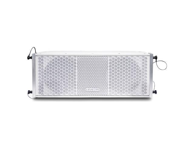 Sound Town ZETHUS Series 2 X 8" Line Array Loudspeaker System with Titanium Compression Driver, White (ZETHUS-208WV2)