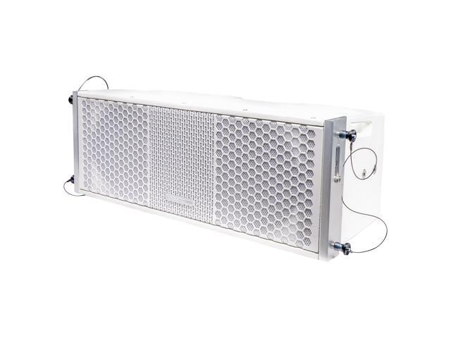 Sound Town ZETHUS Series 2 X 8" Line Array Loudspeaker System with Titanium Compression Driver, White (ZETHUS-208WV2)