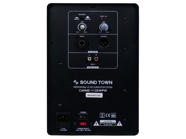 Sound Town 2-Pack 12 800 Watts Powered PA DJ Subwoofers with Folded Horn Design Birch Plywood White (CARME-112SWPW-PAIR) - image 7