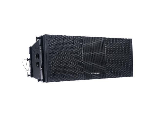 Sound Town ZETHUS Series 4 x Dual 10 Line Array Loudspeaker System with Titanium Compression Drivers Full Range/Bi-amp Switchable Black for Live Sound Clubs Bars Churches and Schools - image 4