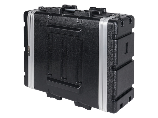 Sound Town Lightweight 4U PA DJ Rack/Road Case with ABS Construction, 19 Depth and Heavy-Duty Latches (STRC-A4U)