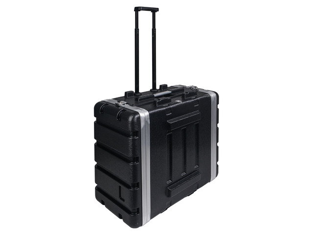 Sound Town Lightweight 6U PA DJ Rack/Road Case with 5U Rack Space, ABS Construction, 19 Depth, Retractable Handle, Wheels and Heavy-Duty Latches...