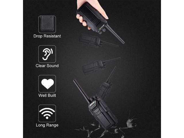 Retevis RT27 Walkie Talkies for Adults Rechargeable Long Range 2 Way Radio Anti Fall 22 CH VOX Two Way Radio(Black,5 Pack)