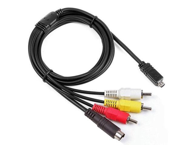 Antoble 5Ft Av A/V Audio Video Rca S-Video Cable Cord For Sony Camcorder Handycam Dcr-Hc28/E Dcr-Sx85/V/E/L Sx85/B/R And More Models With 10 Pin...