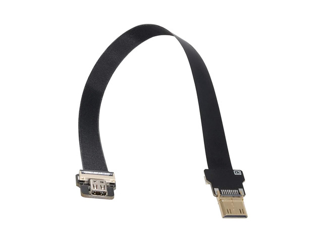 Xiwai Cyfpv Mini Male To Micro Female Extension Fpc Flat Cable 1080P For Fpv Hdtv Multicopter Aerial Photography (0.5M)