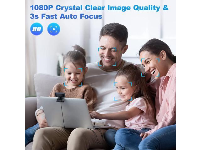 Webcam with Microphone, Wansview Autofocus HD 1080P USB PC Web Camera with Privacy Cover for Laptop Computer Desktop, for Live Streaming, Zoom,...