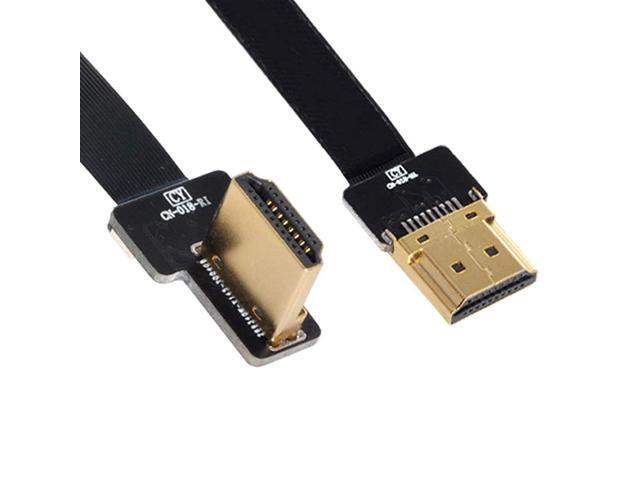 Xiwai Cyfpv Fpv Male To Left Angled 90D Male Hdtv Fpc Flat Cable For Fpv Hdtv Multicopter Aerial Photography (0.2M)