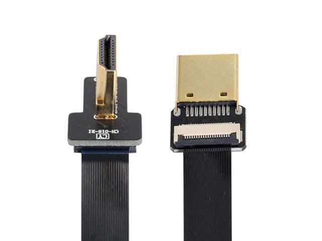 Xiwai Cyfpv Fpv Male To Left Angled 90D Male Hdtv Fpc Flat Cable For Fpv Hdtv Multicopter Aerial Photography (0.1M)