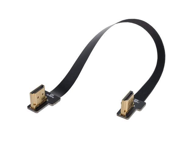 Xiwai Cyfpv Dual 90 Degree Left Angled Type A Male To Male Hdtv Fpc Flat Cable For Fpv Hdtv Multicopter Aerial Photography (0.5M)