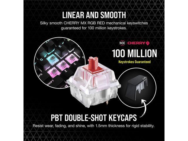 CORSAIR K65 RGB MINI 60% Mechanical Gaming Keyboard - Customizable Per-Key RGB Backlighting - CHERRY MX Red Mechanical Keyswitches - Detachable USB...