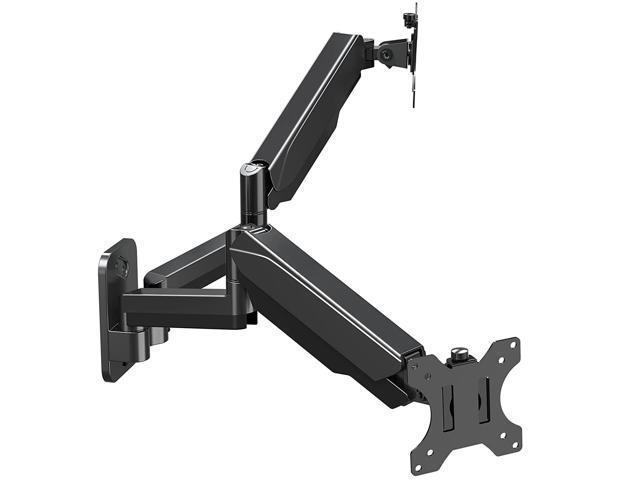 Dual Monitor Wall Mount For 13 To 32 Inch Computer Screens, Gas Spring Wall Monitor Arm For 2 Monitors, Each Holds Up To 17.6Lbs, Full Motion Wall...