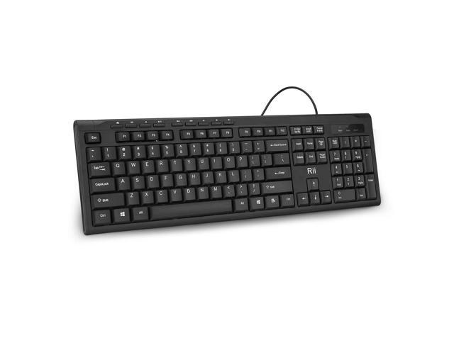Wired Keyboard Rk907 Standard Computer Keyboard For Home Office, School, Works For Windows, Mac, Android Tv Box, Raspberry Pi, Pc, Laptop, Ps3/4 Black