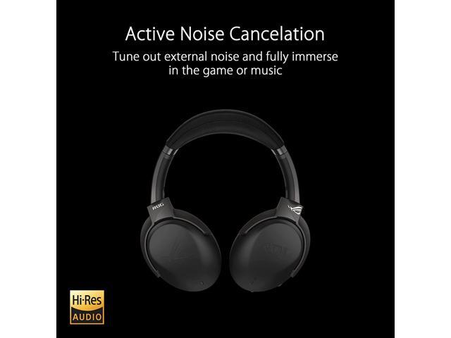 Asus Rog Strix Go Bt Gaming Headset Ai Noise-Canceling Microphone, Hi-Res Audio, Active Noise Cancellation, Bluetooth, 3.5Mm, Compatible With...