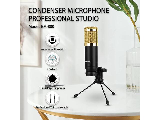 Podcast Equipment Bundle, Audio Interface With Dj Mixer And Sound Mixer, Portable All-In-One Podcast Production Studio With Condenser Microphone...