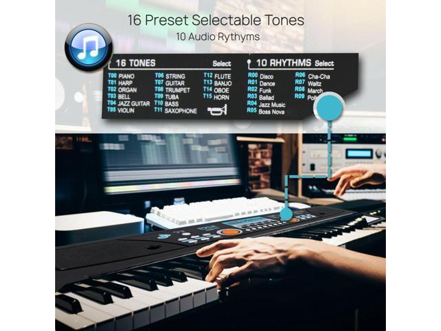 Pyle PKBRD6111 Digital Piano Kids Keyboard, Portable, Speaker, Rechargeable