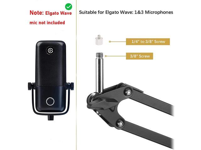 For Elgato Mic Boom Arm, Elgato Wave 3 Microphone Desk Stand, Adjustable Table Elgato Low Profile Mic Arm Compatible With Elgato Series Microphone.