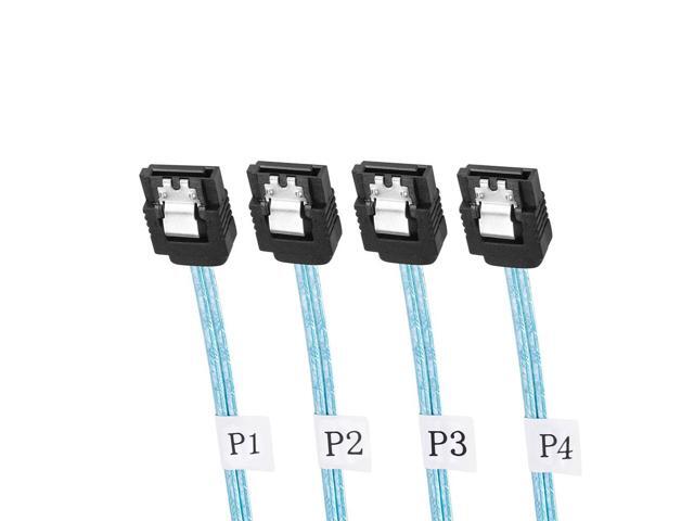 Xiwai Slimline SAS 4.0 SFF-8654 4i 38pin Host to 4 SATA 7pin Target Hard Disk Fanout Raid Cable 50cm