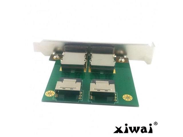 Xiwai Mini SAS SFF-8088 Dual Ports To SAS 36Pin SFF-8087 PCBA Female Adapter With PCI Bracket