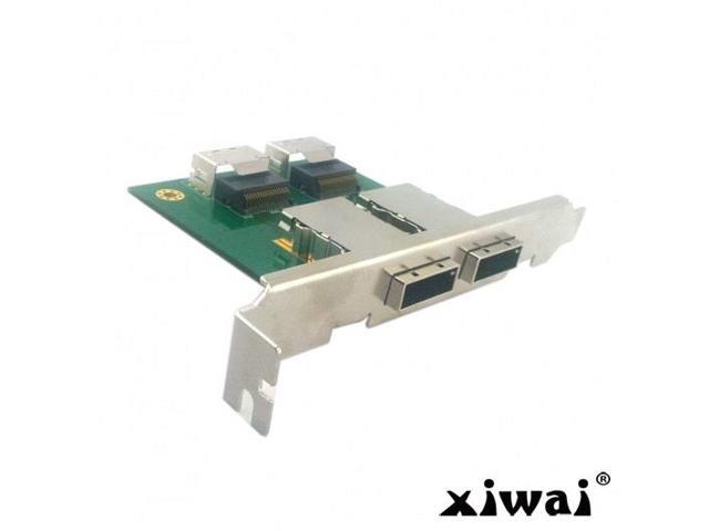 Xiwai Mini SAS SFF-8088 Dual Ports To SAS 36Pin SFF-8087 PCBA Female Adapter With PCI Bracket