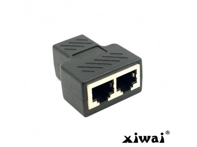 Xiwai RJ45 8P8C Plug To Dual RJ45 Splitter Network Ethernet Patch Cord STP UTP Cat6 Adapter