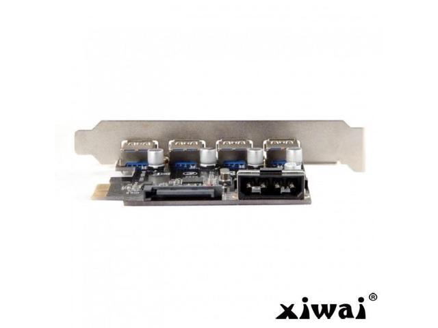 Xiwai 4 Ports PCI-E to USB 3.0 HUB PCI Express Expansion Card Adapter 5Gbps for Motherboard
