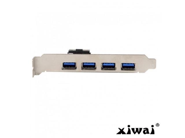 Xiwai 4 Ports PCI-E to USB 3.0 HUB PCI Express Expansion Card Adapter 5Gbps for Motherboard