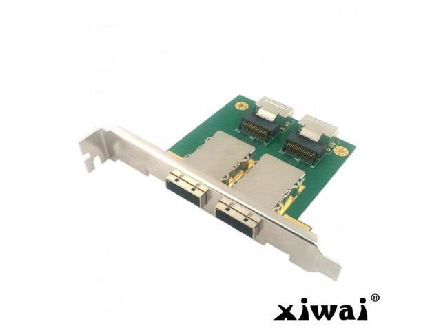 Xiwai Mini SAS SFF-8088 Dual Ports To SAS 36Pin SFF-8087 PCBA Female Adapter With PCI Bracket