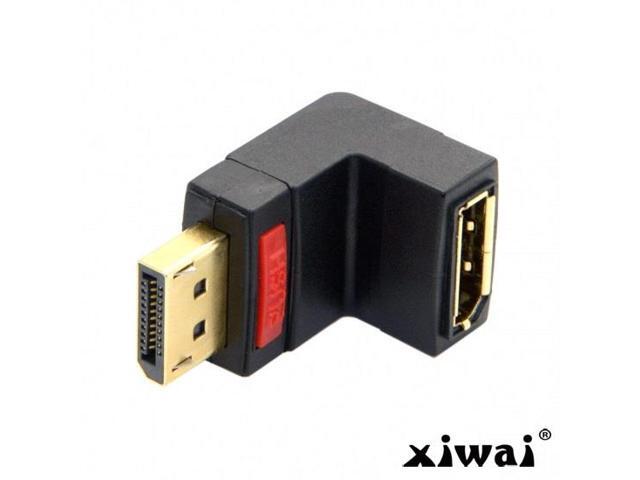 Xiwai Up Angled 90 Degree DP DisplayPort Male to Female Extension Adapter