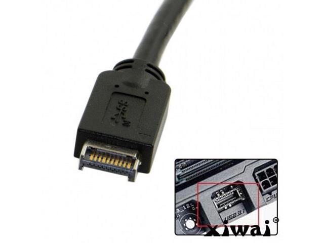 Xiwai USB 3.1 Front Panel Header to USB3.0 19Pin Header Extension Cable 20cm for ASUS Motherboard